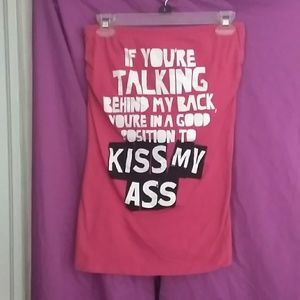 "corset" style tube top from Spencer's gifts